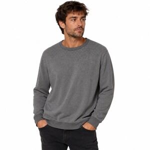 Banana‎ Republic Sweater Mens Large Gray Cotton Silk Cashmere Crewneck Pullover